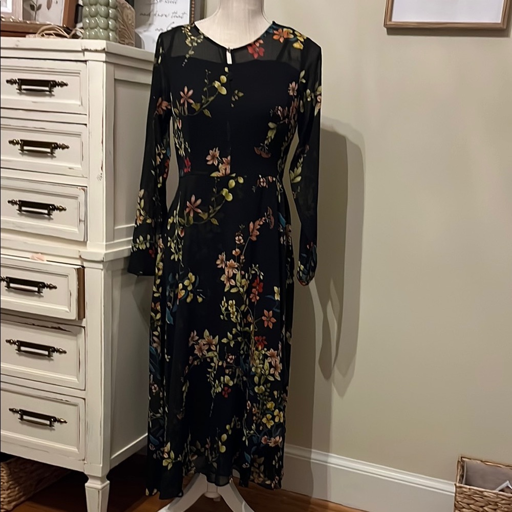 Tommy Hilfiger Floral Black Dress